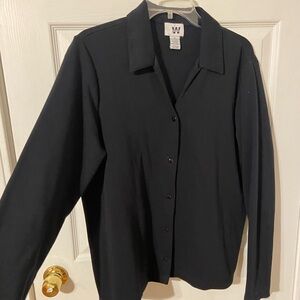 Vintage Junction West Large Black Button-Up Shirt